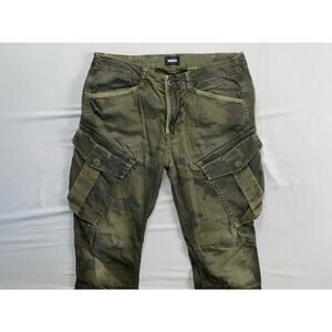 Hudson Flynn Skinny Cargo Stretch Jeans. Perfectly Faded Camo. Tag 30, 32X29.
